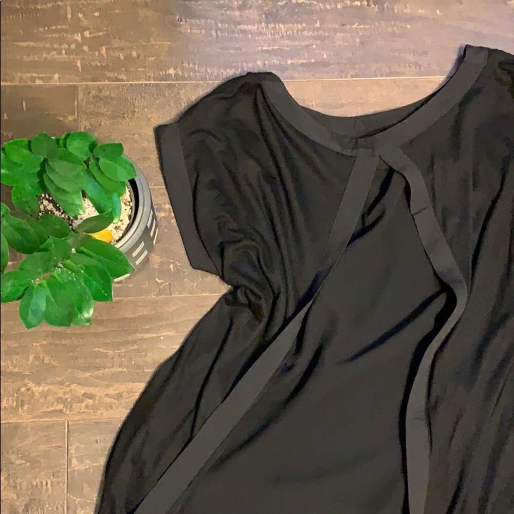 Banana Republic Open Back Semi-Sheer Top